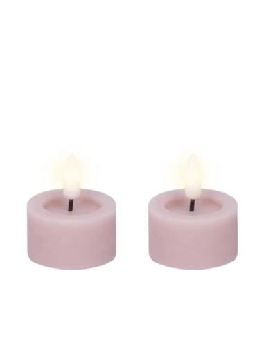 Vela LED Rosa D4.4xH5.2 cm Luz Cálida Decorativa