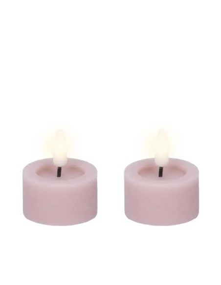 Vela LED Rosa D4.4xH5.2 cm Luz Cálida Decorativa