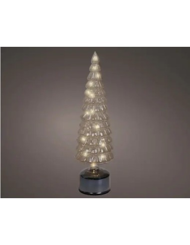 Pino Giratorio con Microled Destelleante D11xH39 cm Ámbar Decoración Navideña