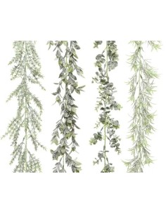 Guirnalda Verde Nevado 180 cm Decoración Navideña Interior y Exterior