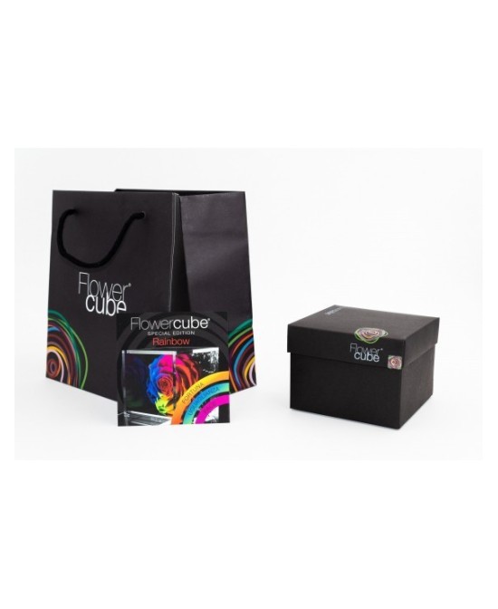 Flowercube Special Edition Rosa 8x8 Colore Rainbow Rosa Preservada Regalo Original