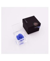 Flowercube Rosa 6x6 Packaging Azul Cielo Regalo Floral Elegante