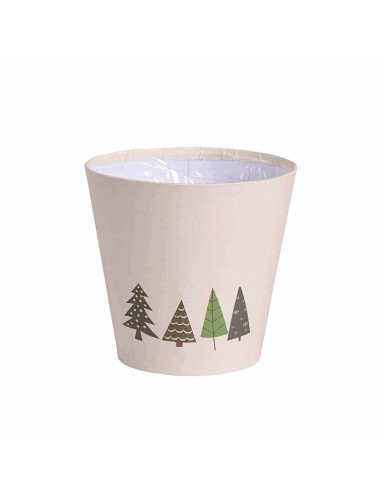 Maceta de Cartón Árbol 16x15 cm Crema | Ecológica y Decorativa | Endanea Garden