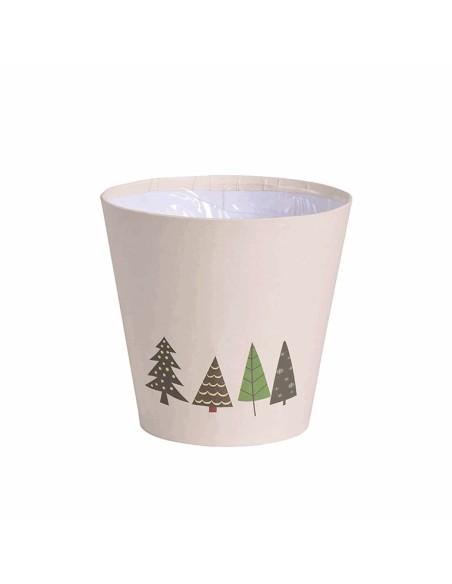Maceta de Cartón Árbol 16x15 cm Crema | Ecológica y Decorativa | Endanea Garden