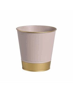 Maceta Metal Line 16x15 cm Beige  Moderna y Funcional