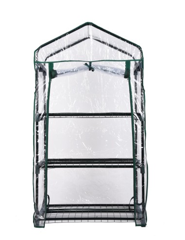 Invernadero 3 Estantes 128x69x49 cm para Plantas Interior y Exterior