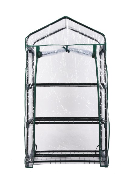 Invernadero 3 Estantes 128x69x49 cm para Plantas Interior y Exterior