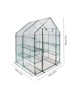 Caseta Invernadero Transparente 143x143x195 cm para Plantas y Jardín