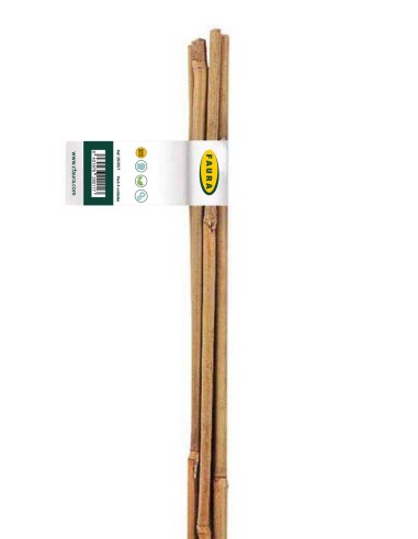 Tutor de Bambú 120x10/12 mm 4 unds soporte plantas jardines huertos macetas