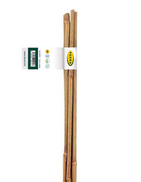 Tutor de Bambú 120x10/12 mm 4 unds soporte plantas jardines huertos macetas