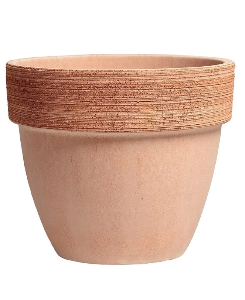 Maceta Cocio Paladio Graffiata 55 cm de Terracota | Endanea Garden