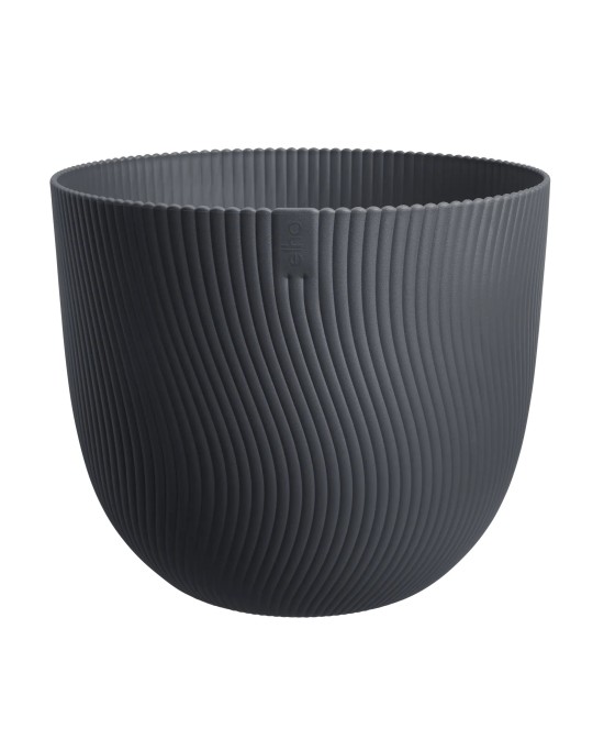 Maceta redonda antracita | Diseño moderno y resistente para interior y exterior
