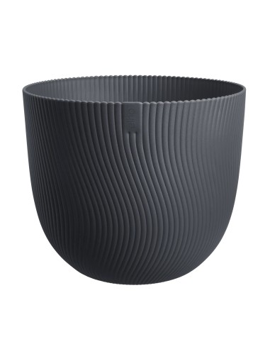 Maceta redonda antracita | Diseño moderno y resistente para interior y exterior