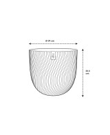 Maceta redonda antracita | Diseño moderno y resistente para interior y exterior