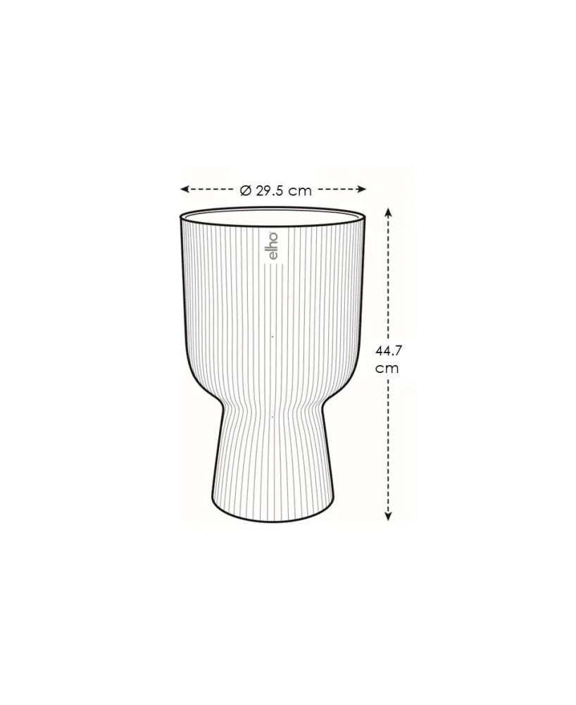 Maceta grande 30 cm blanco lino | Interior y exterior | Endanea Garden