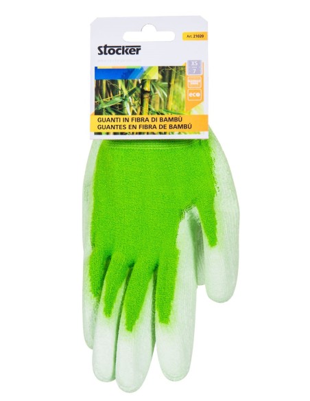 Guante Fibra de Bambú T/8 S Stocker  Protección Ecológica y Confort para Jardinería | Endanea Garden

