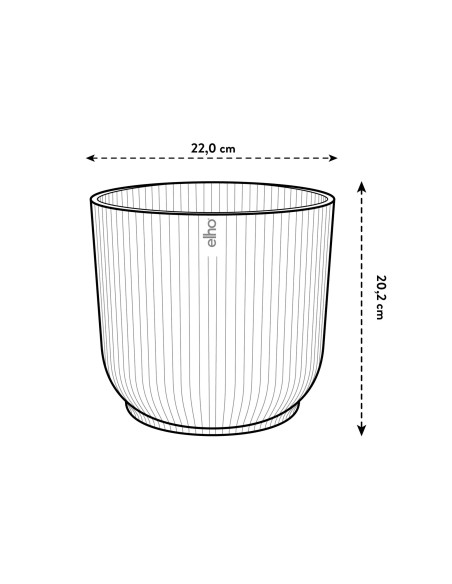 Maceta Vibes Fold Redonda 22 cm Blanco Lino Diseño Moderno y Minimalista