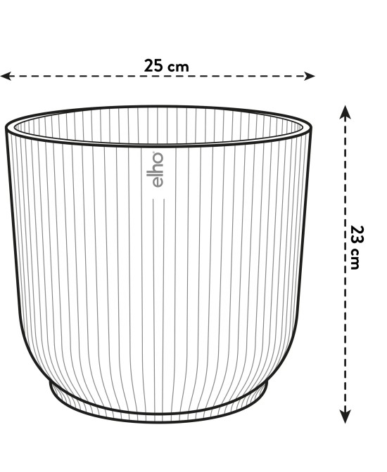 Maceta Vibes Fold Redonda 25cm Antracita Comprar Endanea Garden