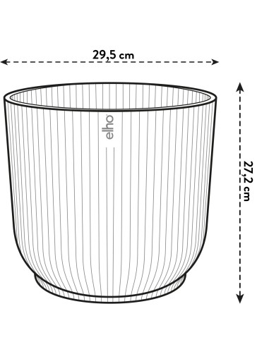 Maceta Vibes Fold Redonda 30cm Antracita Comprar Endanea Garden