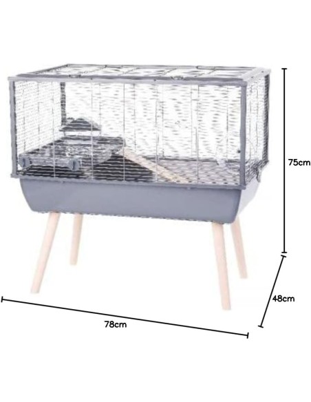 Jaula Neolife 80 Ham Gris para hámsters y roedores pequeños