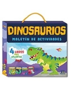 Libro Dinosaurios Maletín Activ 4 Libros para Pintar Set Educativo para Niños