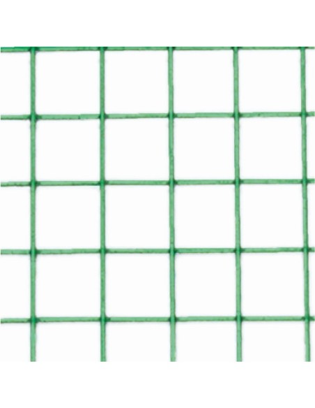 Malla Metálica Cuadrada Plastificada 1,00x5M 13MM para Jardines y Huertos