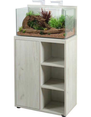 Mueble Idro 60 Ceruse Blanco para Acuarios Soporte Resistente y Elegante