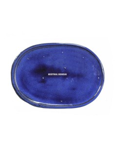 Plato Ovalado Mistral 20cm - Porcelana de Alta Calidad en Verde, Crema y Azul | Endanea Garden