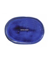 Plato Ovalado Mistral 20cm - Porcelana de Alta Calidad en Verde, Crema y Azul | Endanea Garden

