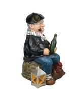 Olentzero Resina 32CM Figura Decorativa Tradicional Vasca para Navidad