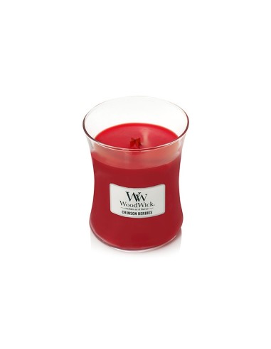 Vela mediana WoodWick Crimson Berries | Aroma afrutado de frutos rojos
