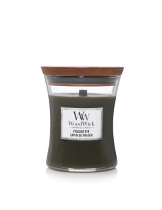 Vela mediana WoodWick Fraser Fir | Aroma fresco a pino y ambiente acogedor
