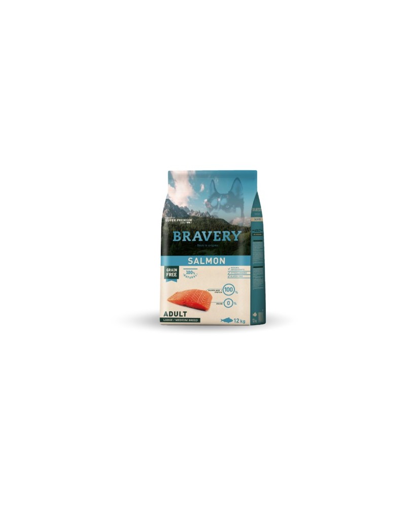 BRAVERY ADULT MED-GRANDE SALMON 4KG