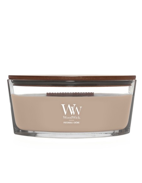 WoodWick Ellipse Patchouli Creme Vela Aromática con Mecha de Madera