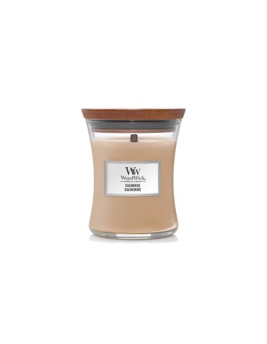 WoodWick Bote Mediano Cachmereon Vela Aromática con Mecha de Madera
