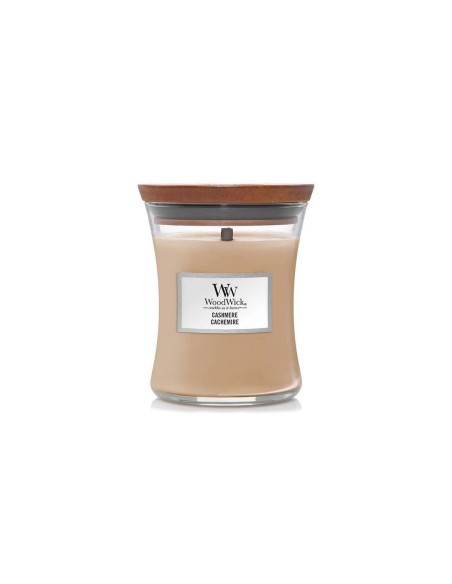 WoodWick Bote Mediano Cachmereon Vela Aromática con Mecha de Madera