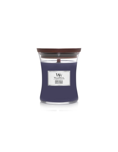 WoodWick Bote Mediano Hinoki Dahliaon Vela Aromática con Mecha de Madera