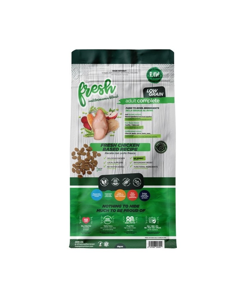 Fresh Mediterranean Blend Adult Complete 12KG Alimento Completo para Perros Adultos