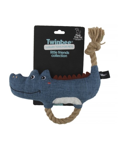 TB Cocodrilo con Tirador y Cuerda Juguete Interactivo para Perros