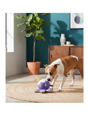 TB Pulpo de Peluche con Cucurucho Juguete para Perros Activo y Divertido