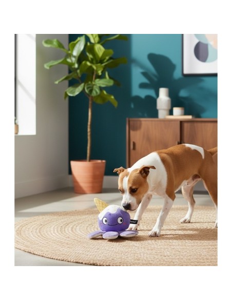 TB Pulpo de Peluche con Cucurucho Juguete para Perros Activo y Divertido