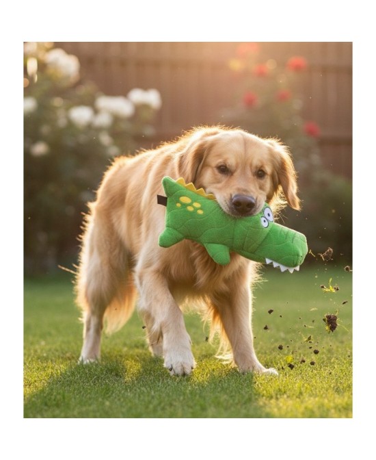 TB Cocodrilo Acolchado Resistente Juguete para Perros Activo y Seguro