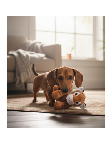 Tigre 15CM con Sonido Squeaker Juguete para Perros Activo y Divertido