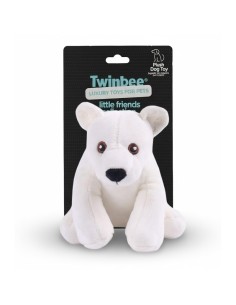 Oso Polar 15CM con Sonido Squeaker Juguete Interactivo para Perros