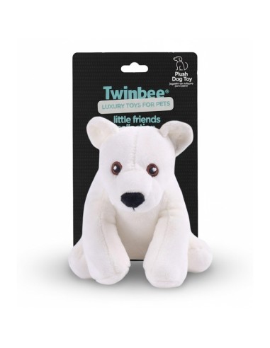 Oso Polar 15CM con Sonido Squeaker Juguete Interactivo para Perros