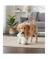Oso Polar 15CM con Sonido Squeaker Juguete Interactivo para Perros