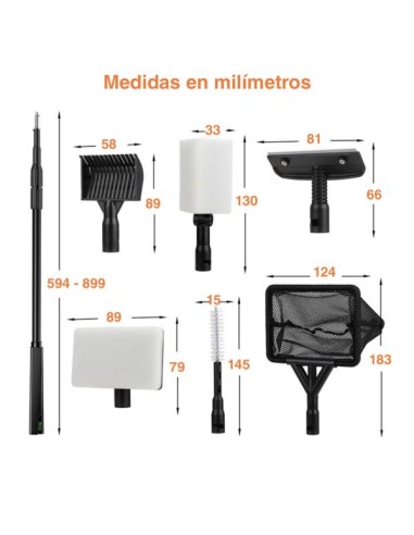 Set Limpieza Hygger Complet para Acuarios Medianos hasta 80 cm