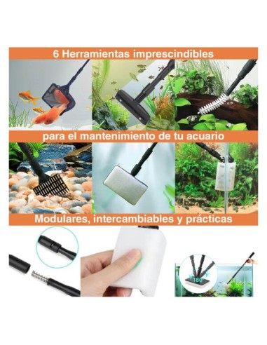 Set Limpieza Hygger Complet para Acuarios Medianos hasta 80 cm