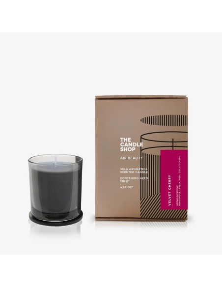Vela Grey M Velvet Cherry - Vela Aromática Elegante y Moderna