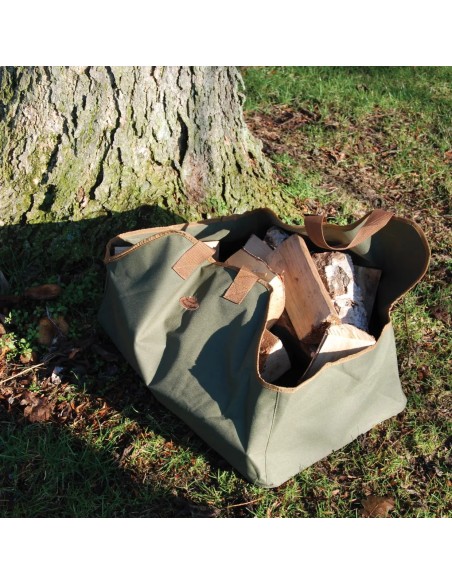 Bolsa de Transporte de Leña Resistente para Chimeneas Estufas y Fogatas